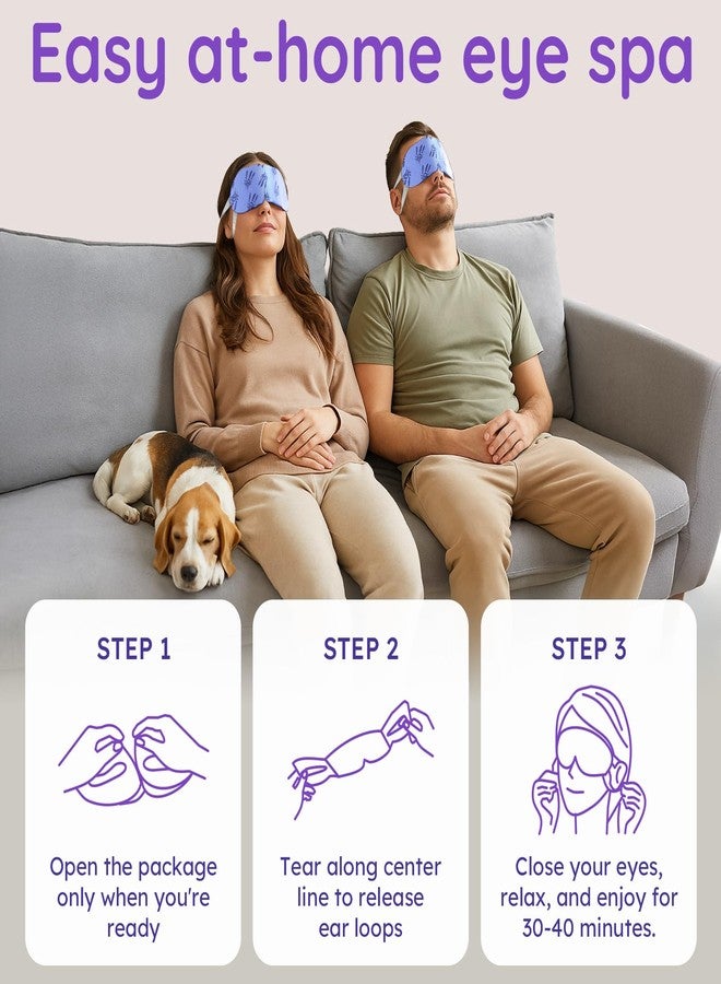 BLOOMORA 8 Pack Lavender Steam Eye Mask for Dryness, Puffiness, Strain & Relaxation, Heated Eye Mask for Sleep & Travel, Self-Heating & Disposable Warm Compress, Travel Essentials, Relaxation Gifts for Women - Image 4